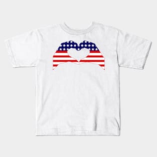 We Heart U.S.A. Patriot Series Kids T-Shirt